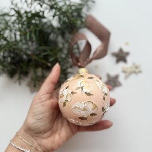 Gioia (sfera di Natale in ceramica dipinta a mano)