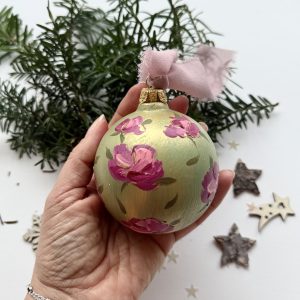 Canto di natale (sfera di Natale in ceramica dipinta a mano)