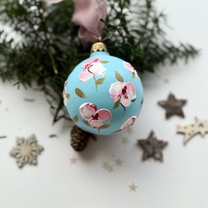 Nel cielo (sfera di Natale in ceramica dipinta a mano)